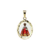 185 red Holy Child of Prague Medallion