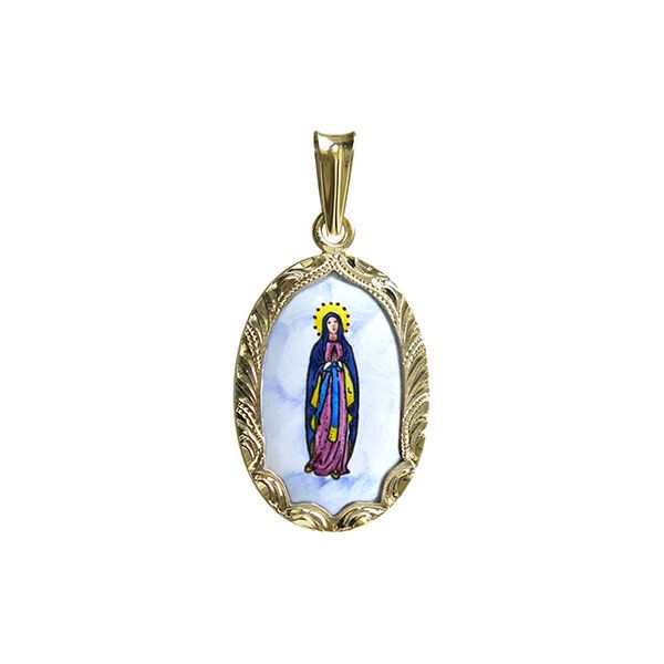 Holy Mary Medal Engraved