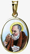 Medallón de San Padre Pio de Pietrelcina