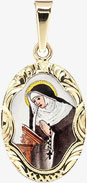 Heilige Rita Goldanhänger