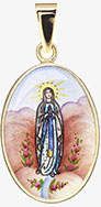 Medallón de Nuestra Señora de Lourdes